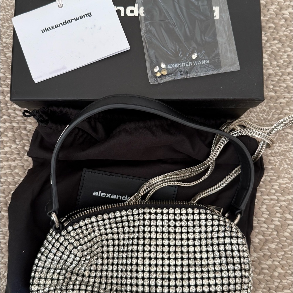 Alexander Wang Black and Silver Mini Bag